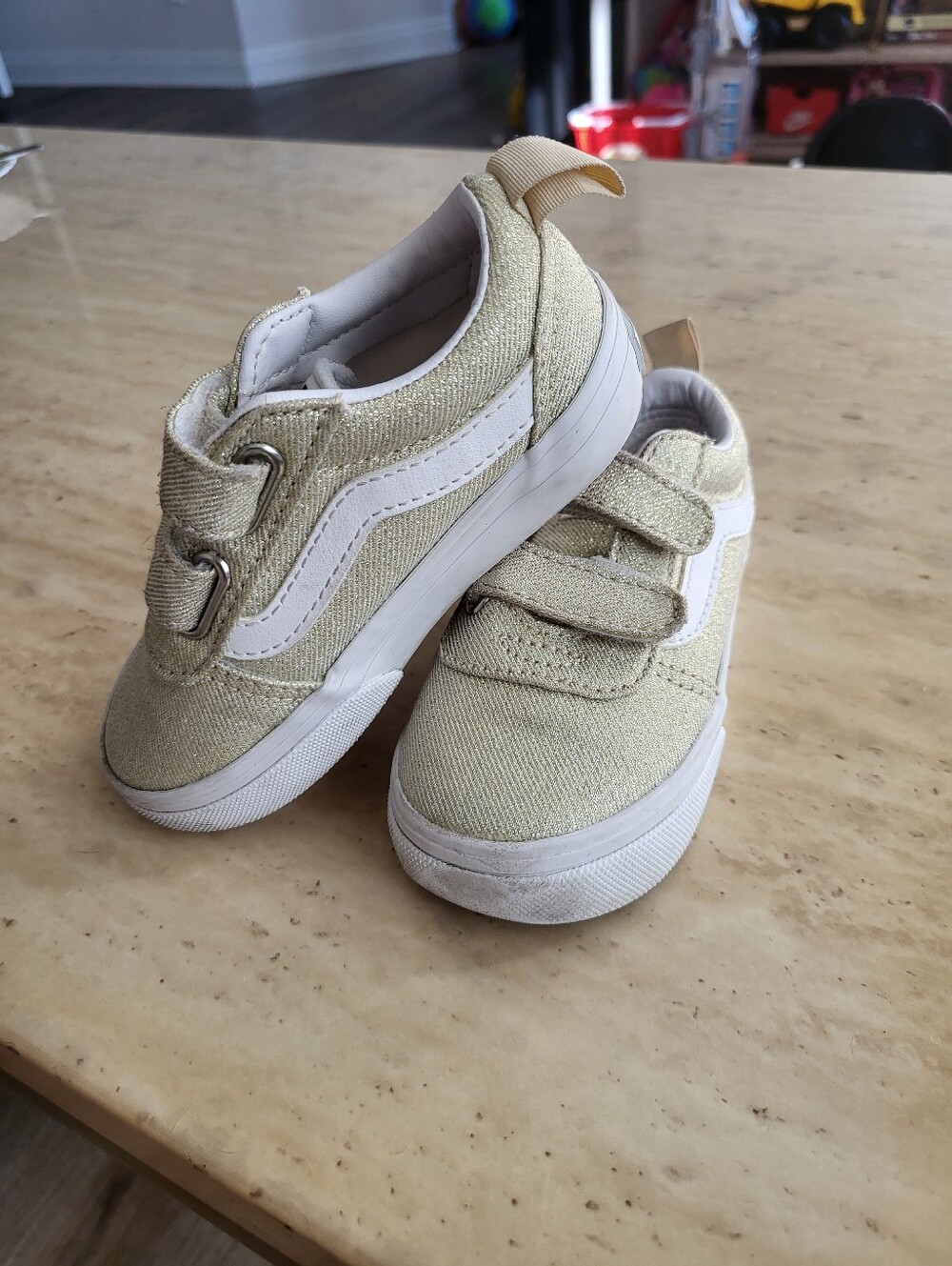 Masters Kids Glitter Vans Sneakers - Gold
